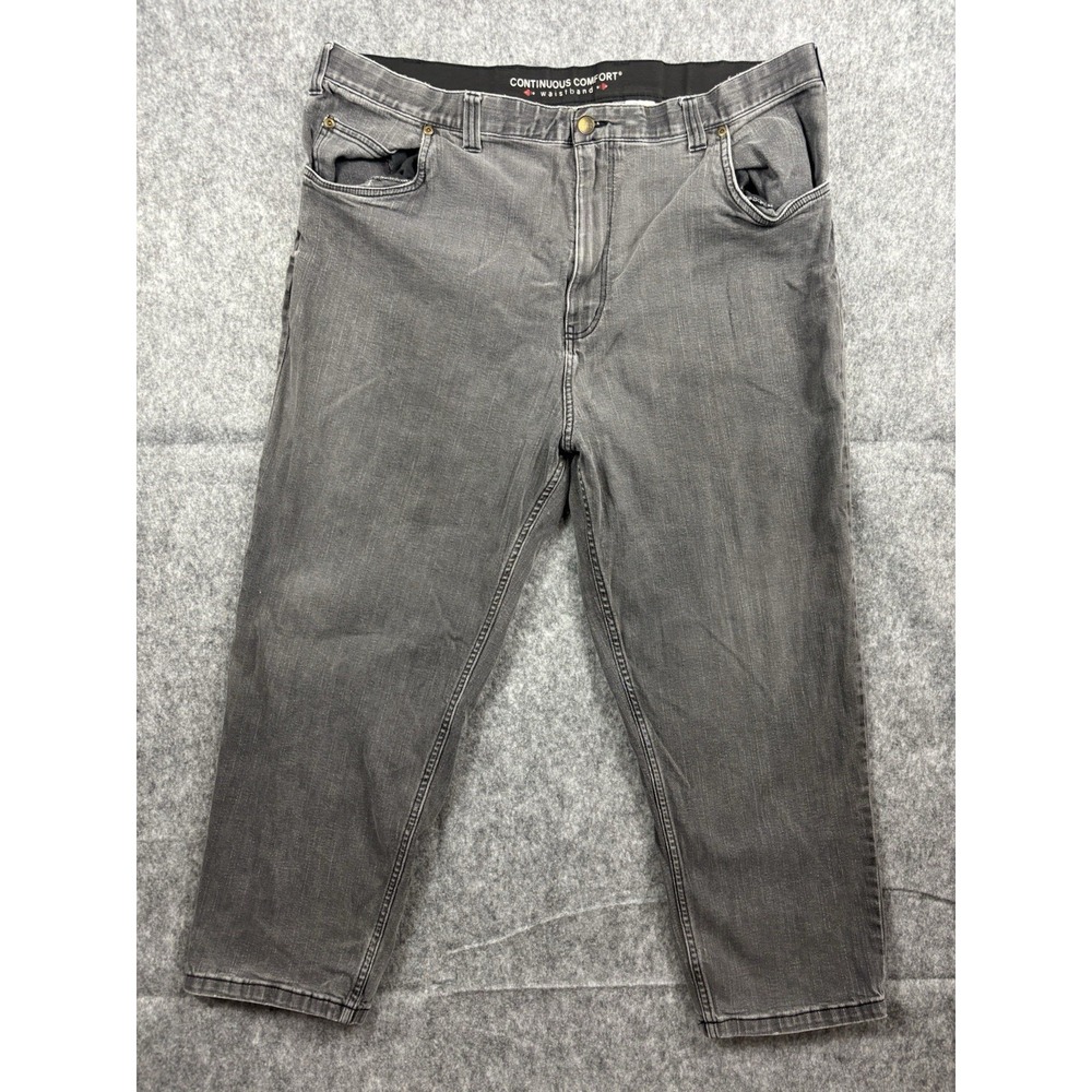 Harbor Bay Continuous Comfort Mens Black Regular Fit Stretch Jeans Size 44x28